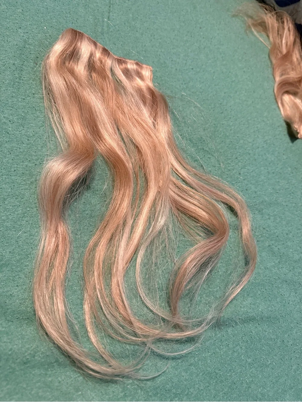 Blonde Wavy Clip-In Extensions with Subtle Ombré Effect